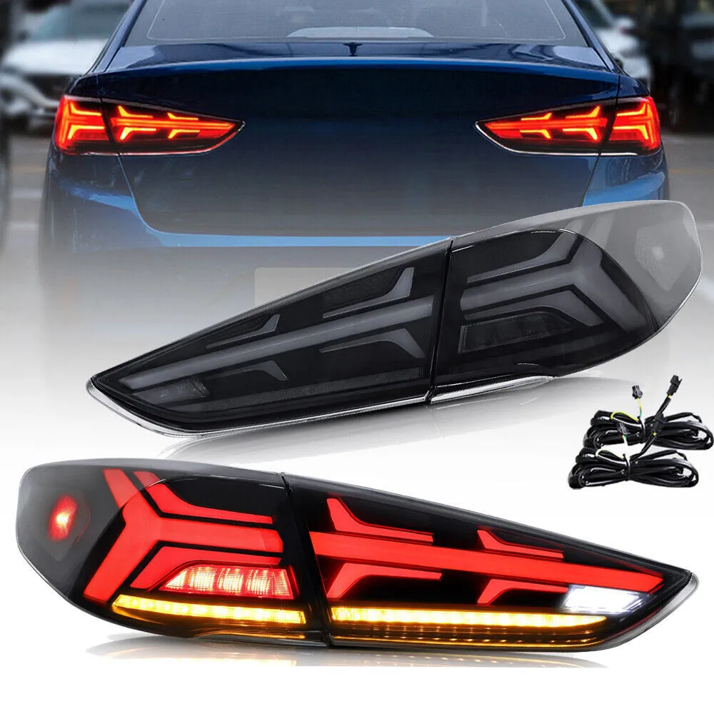 

Car LED Tail Lights For Hyundai Sonata 2018 2019 Accessories Rear Led Brake Light Taillights Assembly Plug And Play