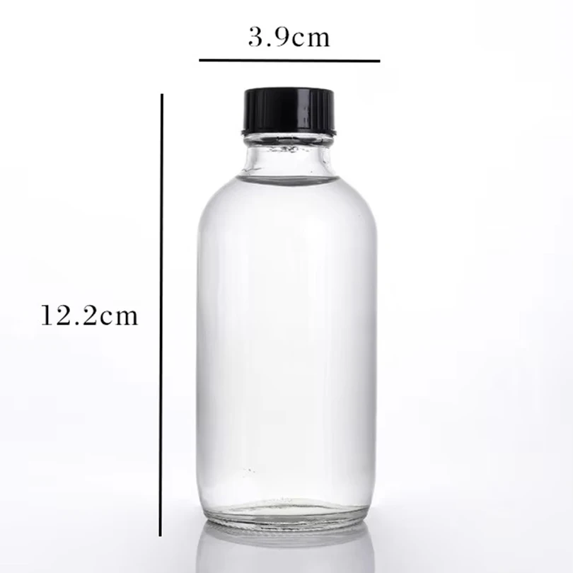 12pcs 2oz Small Clear Glass Bottles with Lids for Liquids Ginger Shots,Juice,Potion,Liquids,Whiskey-Mini Travel Bottles