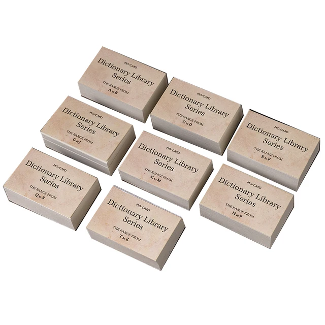 100Db Vintage Szótár Könyvtár Sorozat Szócímke Kézműves Papír Memo Pad Szemét Napló Naplóalbum Scrapbooking Anyag - Image 6