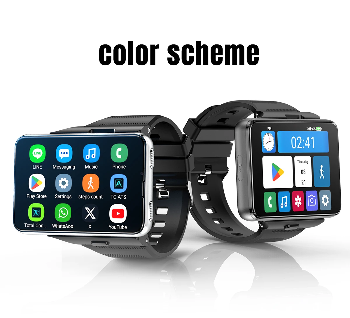 S999 4G LTE Smart Watch Android 11.0 OS 4GB RAM 64GB ROM 2.88" Big Screen 2MP/8MP Dual Camera Quad Core 2300mAh Men Smartwatch 23 S2c98f9a9b8f749da8075a63a250f9941j