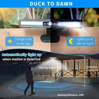 Nouvelles lampes solaires à détecteur de mouvement à clipser pour extérieur, étanches, lampes solaires pour clôture extérieure avec 36 LED, lumière de sécurité portable à énergie solaire 3