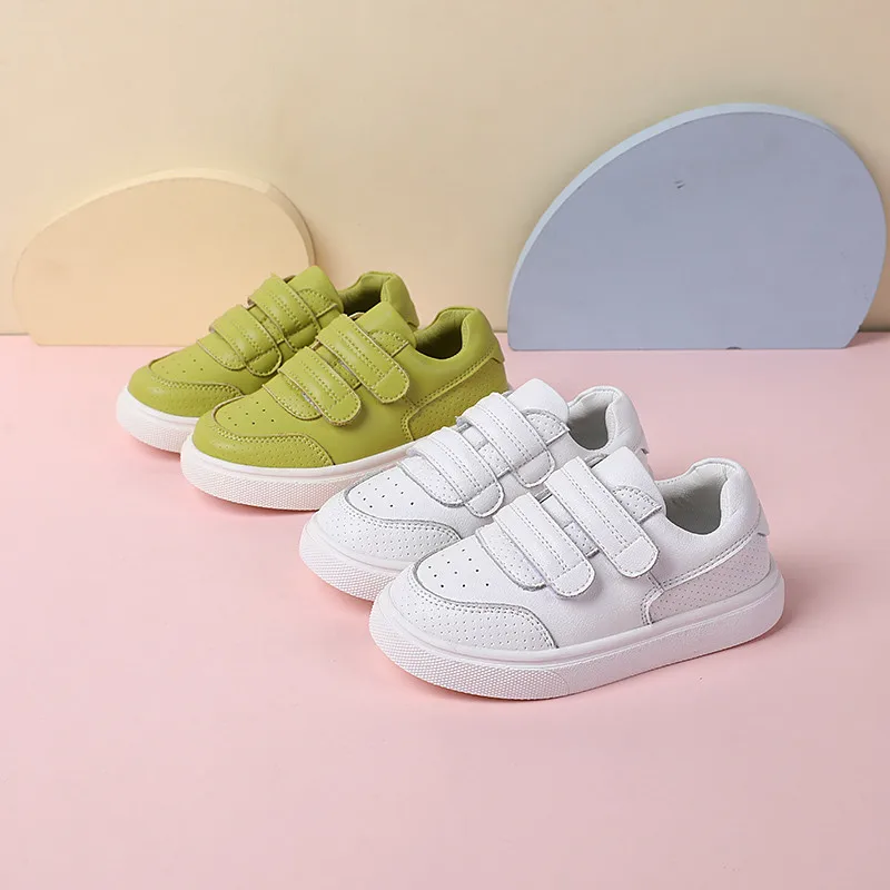 AOGT Autumn Children Shoes Genuine Leather Boy Girl Casual Shoes Fashion Soft Comfortable Non-Slip Rubber Sole Kids Sneaker 4