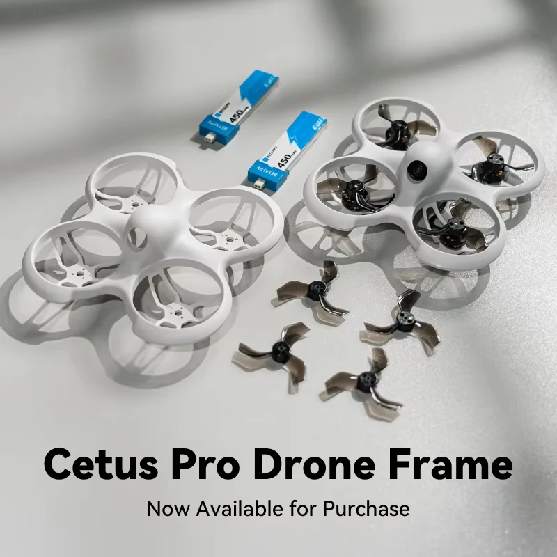 Cadre Cetus Pro démonté avec ses composants, pièce de rechange pour drone FPV brushless