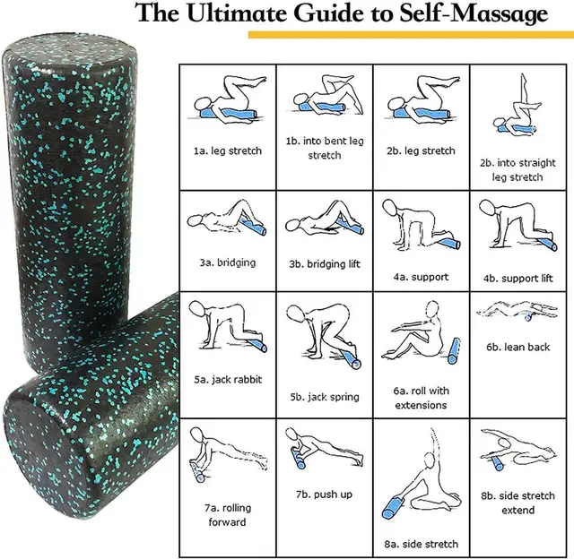 30/45CM Yoga Foam Roller Kit High Density EPP Peanut Massage Ball set Pilates Body Exercises Gym Self-Myofascial Treatment Tool 4