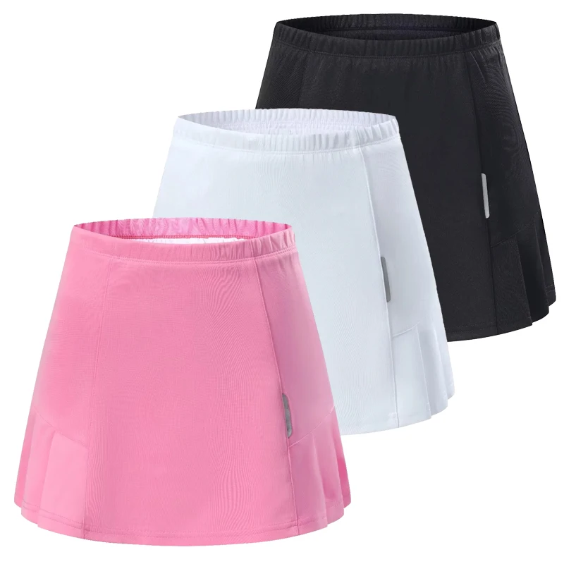 Summer Anti-Upskirt Yoga Sports Short Skirt Lined Shorts Fitness Quick Dry Running Sport Skirts Tennis Skirt Golf Wear for Women