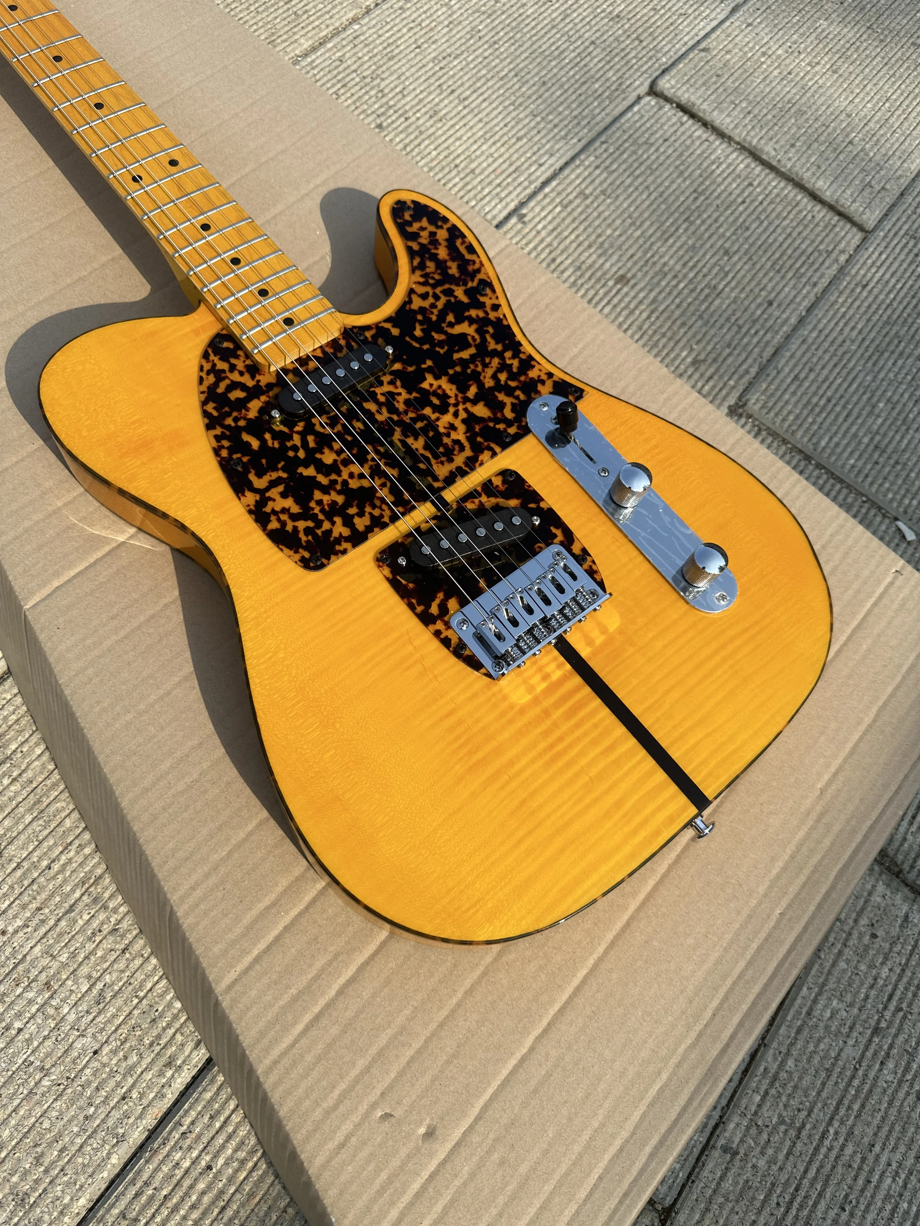 Chitarra Elettrica Telecaster, Modello Classico A Doppia Faccia Tiger, Corpo Alder, Configurazione Retrò, Disponibile, Inclusa La Spedizione