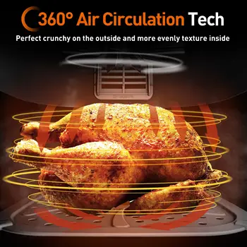 JOYOUNG Air Fryer with Digital LED Touch Screen,8 Automatic Programmes,Air Fryer 4.5 L,Oilless Cooker Preheating and Keeping War 2