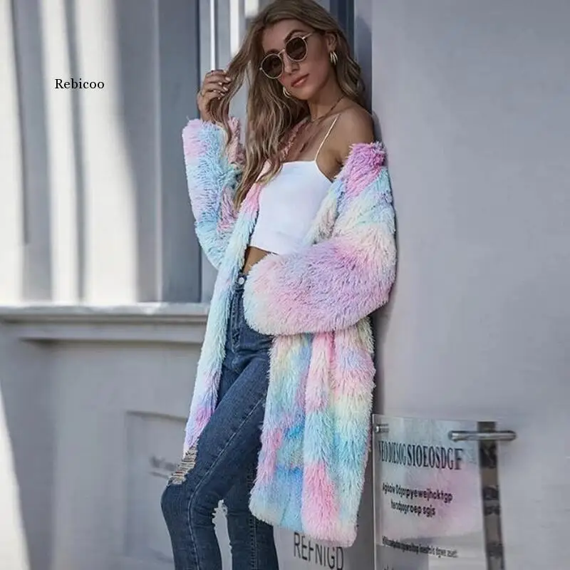 

Зимнее повседневное пальто с длинным рукавом, модная уличная Длинная Верхняя одежда с принтом в виде краски, женские кардиганы, пальто