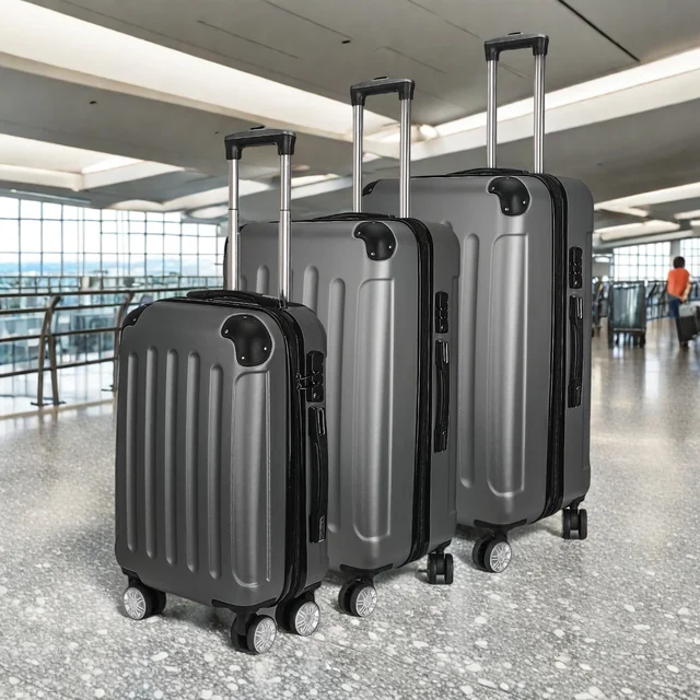 Ensemble de bagages Rosahqnda 3 pièces, ensemble de valises de voyage avec serrure TSA, roues pivotantes, ensemble de bagages de voyage en ABS rigide, chariots 1