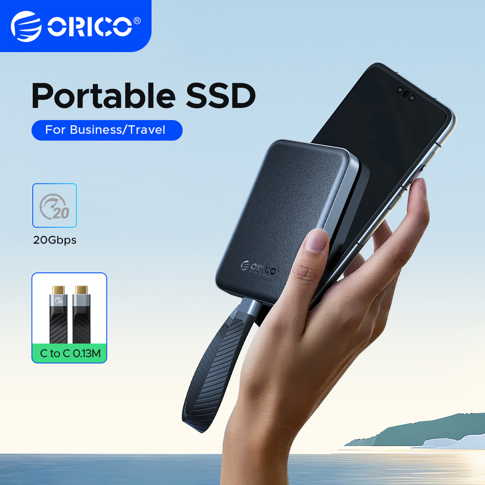 ORICO Magnetic External SSD Leather for iPhone 17 16 15 Pro/Max ProRes 4K ProRes HDR Record and Store Portable Solid State