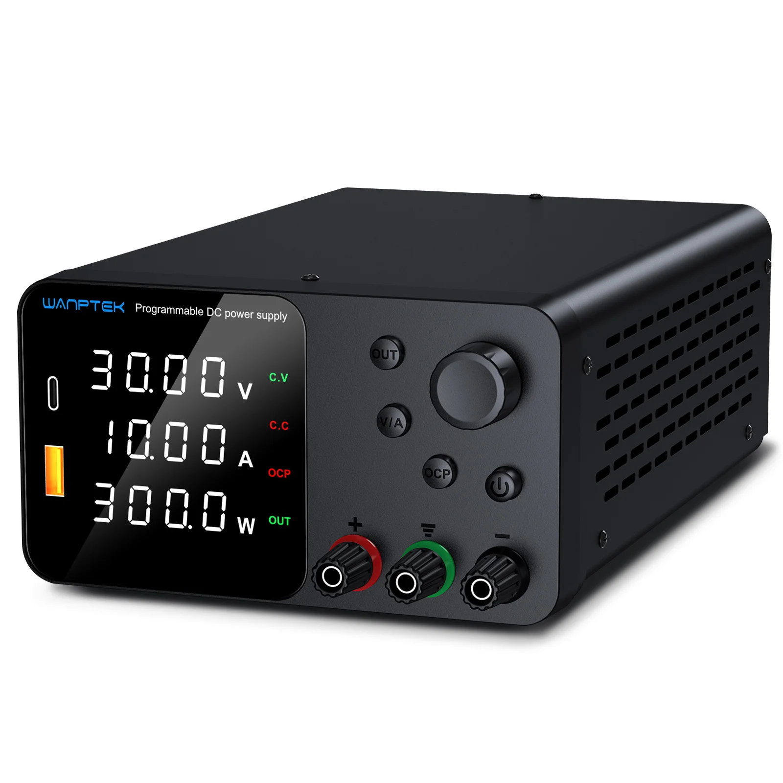ShiYu Wanptek TPS605 (0-60V/0-5A) 조정 가능한 전력, 충분한 전압 및 전류를 갖춘 검정색 DC 안정화 전원 공급 장치