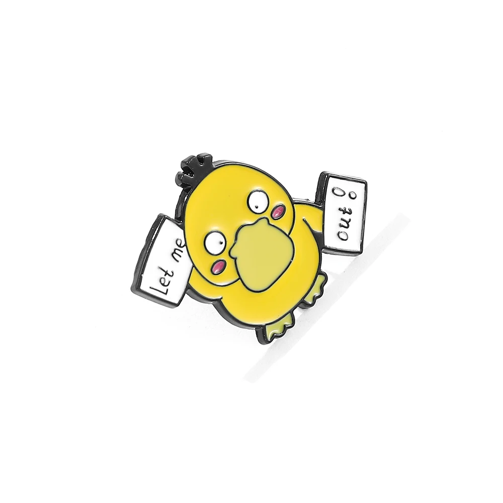 Kawaii Pokemon Psyduck Enamel Brooch for Backpack Badge Cute