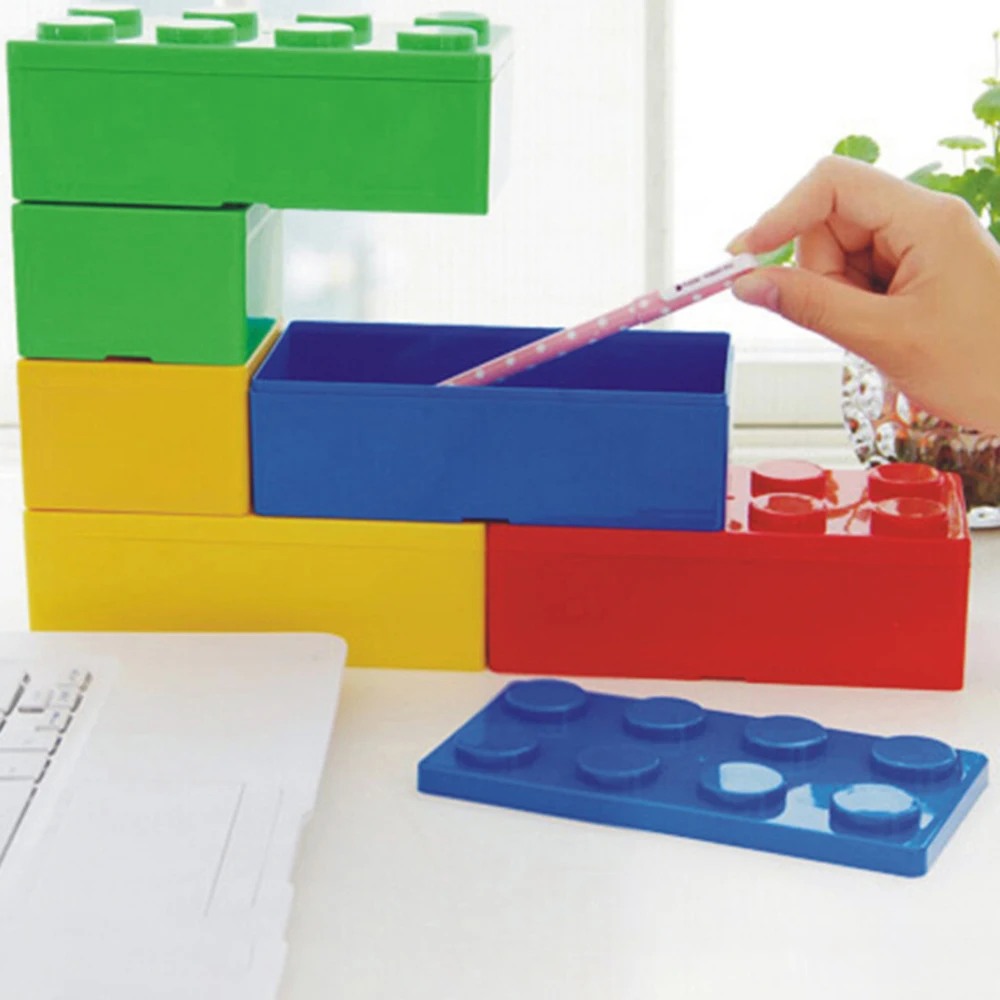 Creative Building Block Storage Box 1Pc Office Home Educational Use DIY stackable