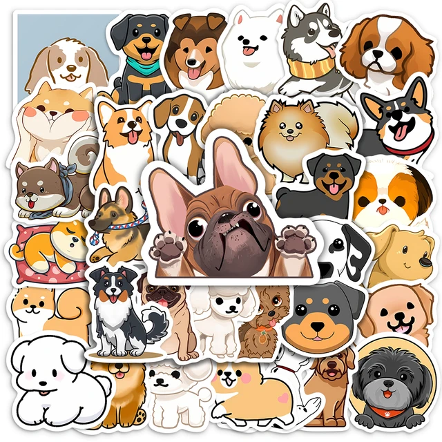 50 stücke realistische lustige Hunde Memes DIY Graffiti Aufkleber Pack  Laptop Scrap booking Notebook Briefpapier Tagebuch Wand Auto Kinder  Aufkleber