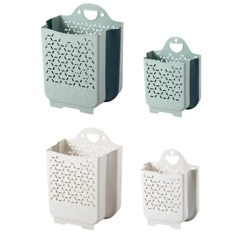 

Laundry Baskets Dirty Clothes holder Folding Wall Hampers For Bedroom Collapsible Space Saving Wall Mounted Hollow Hampers