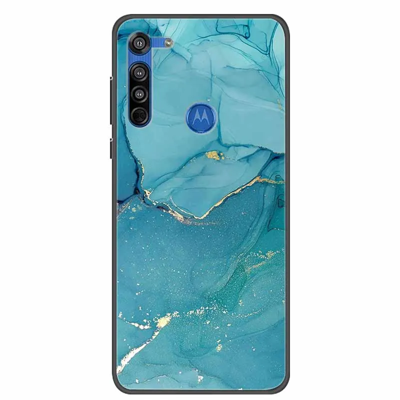 Elegant Marble Soft TPU Silicone Phone Cover - Artistic Cat Design Bumper Case for Moto G Pro and Stylus