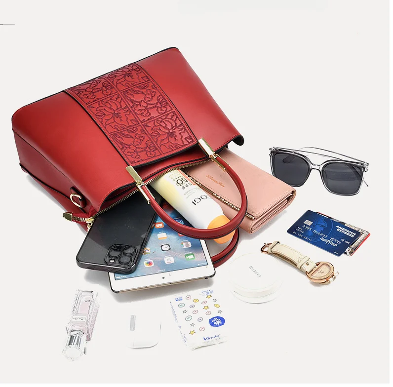 Bolsa feminina de alta qualidade, nova bolsa bordada, estilo chinês, bolsa feminina de meia-idade, bolsa de mão de grande capacidade para mães_voghion.com