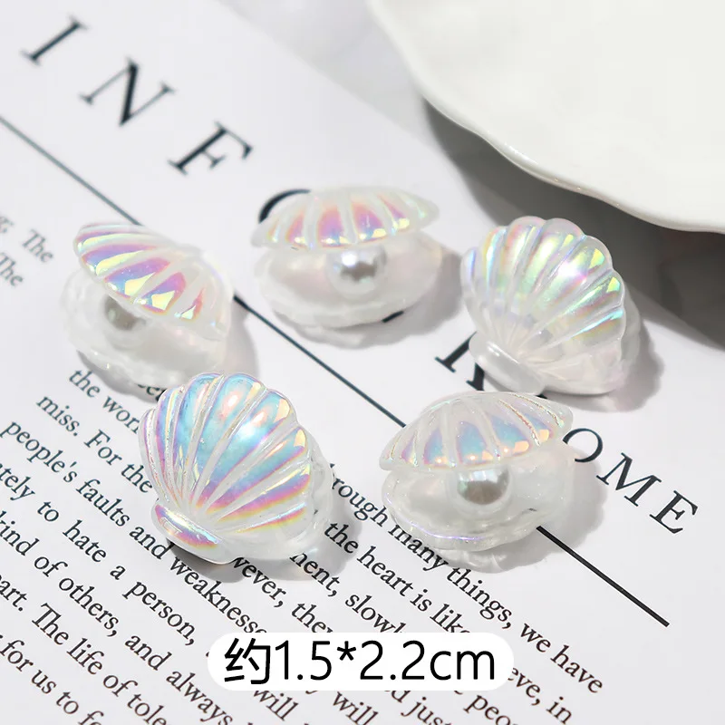 Mini Pink & Purple Pearly Shell Cabochons for DIY Hairpin & Party Decor