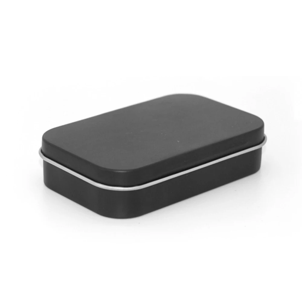 תיבת פלדה ריקה מלבנית מיני תיבת פלדה דחיפה לסוכריות תיבות תרופות צנצנות קטנות מארגן תיבת אחסון