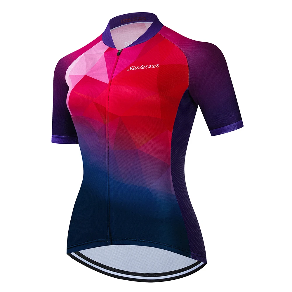 New Fashion Cycling Jersey Women Mountain Bike Uniforms Team MTB Bicycle Clothing Short Sleeve Wear Cycling Jersey Summer Shirt