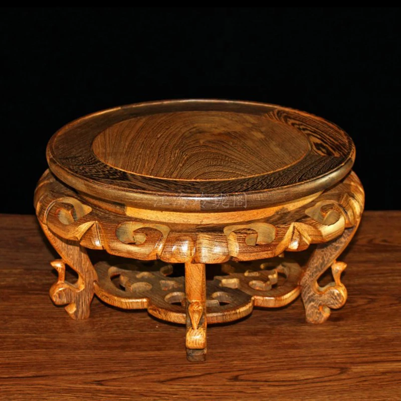 Alipis Base Espositiva In Legno Di Ala Di Pollo - Piedistallo Quadrato 8x8x7,7 Cm Per Vasi, Bonsai E Teiere