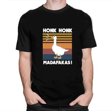 

FLC Honk Honk Madafakas Tee Shirt Summer 2022 Men Tops Oversized Femme T Shirt Duck Goose Meme Casual Cotton Streetwear 3XL