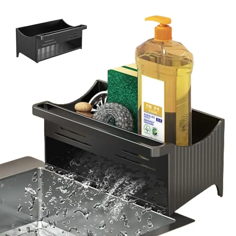 

1PC Kitchen Sink Sponge Holder Multifunctional Separated Kitchen Storage Organizer Finishing Shelf Bathroom Storaging Tool