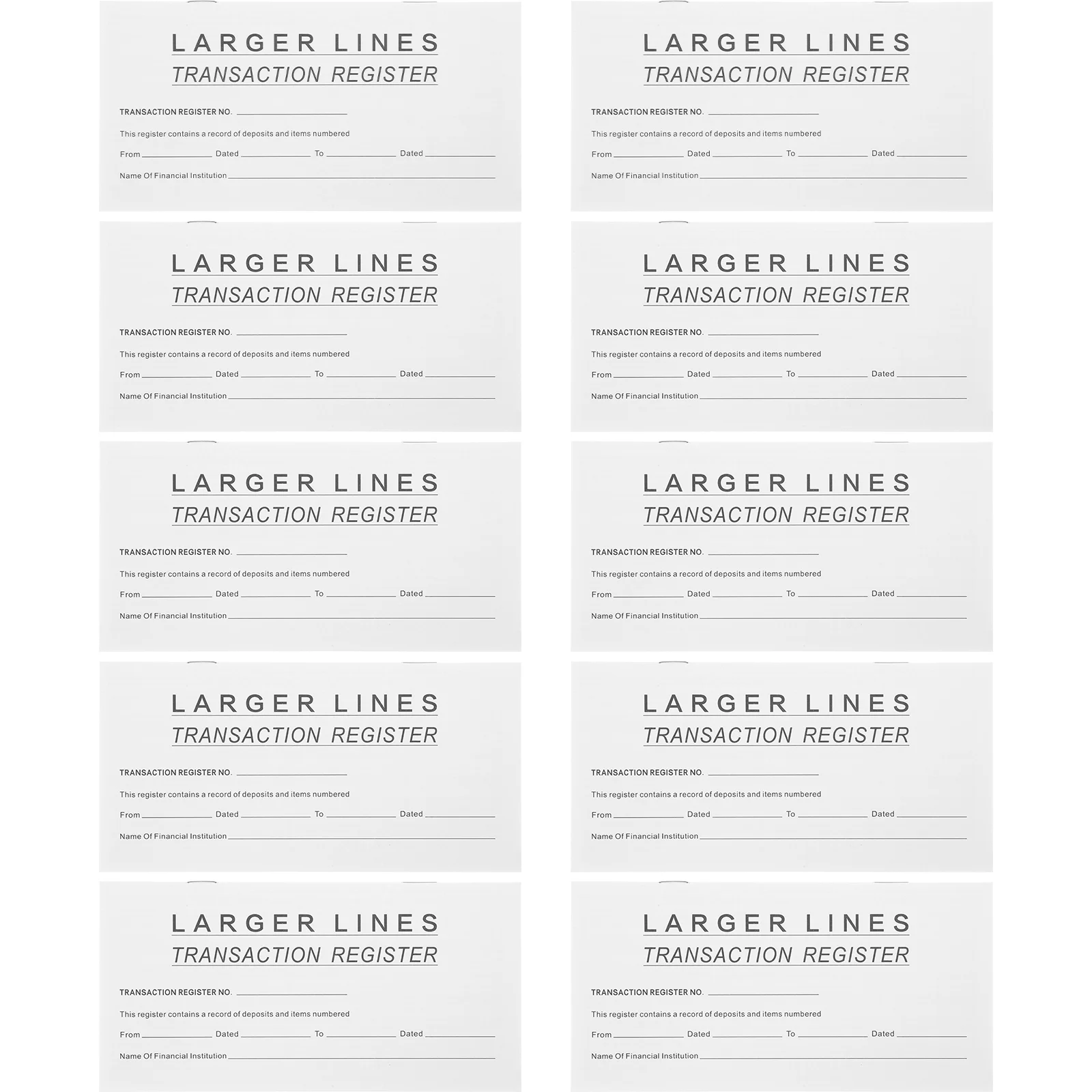 

10 Books Check Personal Finance Management Notebook Budgeting Expense Tracker Accounting Financial Organization The