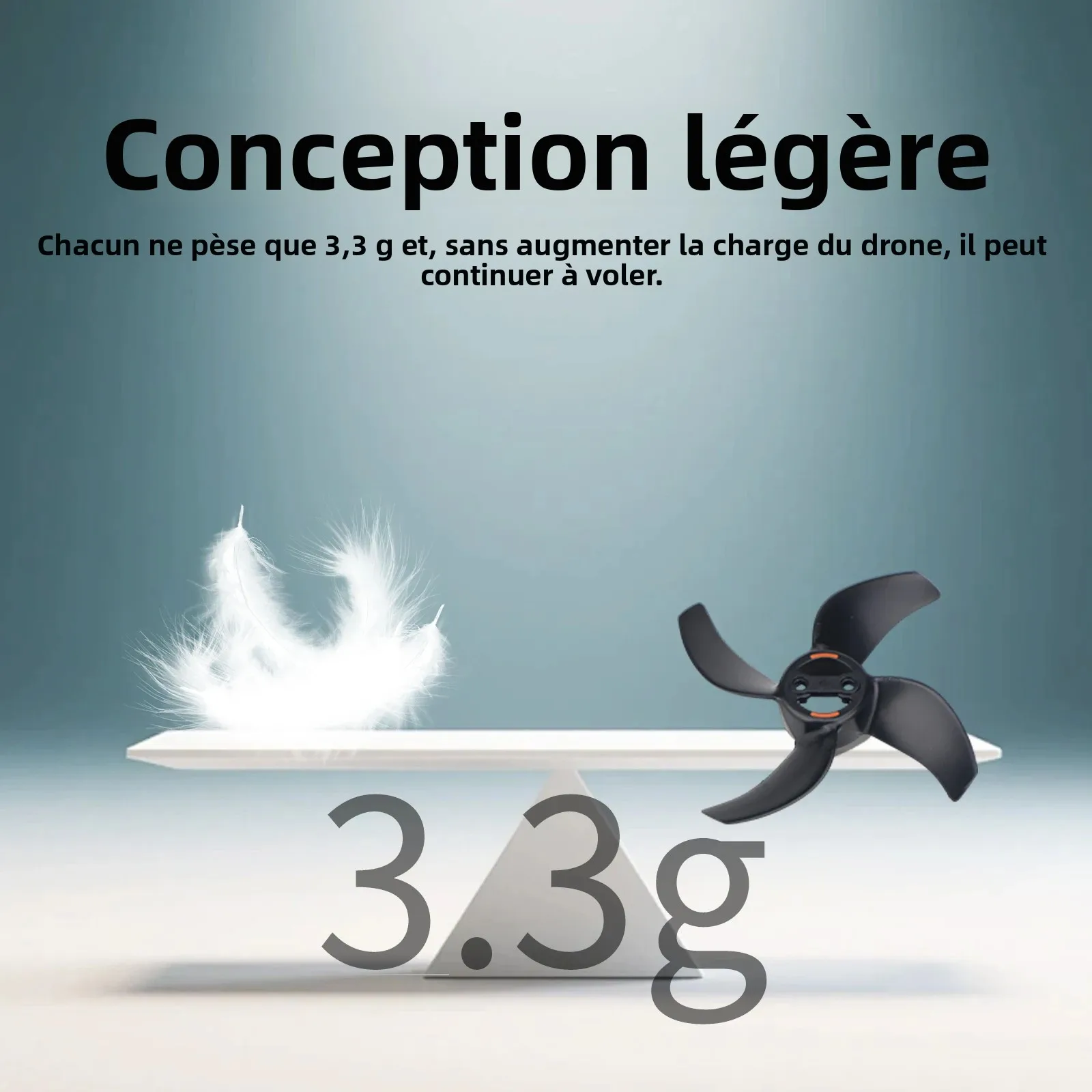 Hélices de rechange pour DJI Avata 360 - Silencieuses et résistantes (Noir)
