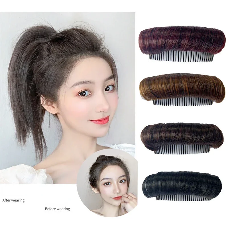 Invisibile Fluffy Hair Pad Puff Head Cushion Sintetico Hair Pad Clip Bun Bump It Up Volume Base Per Capelli Donna Head Style Accessori