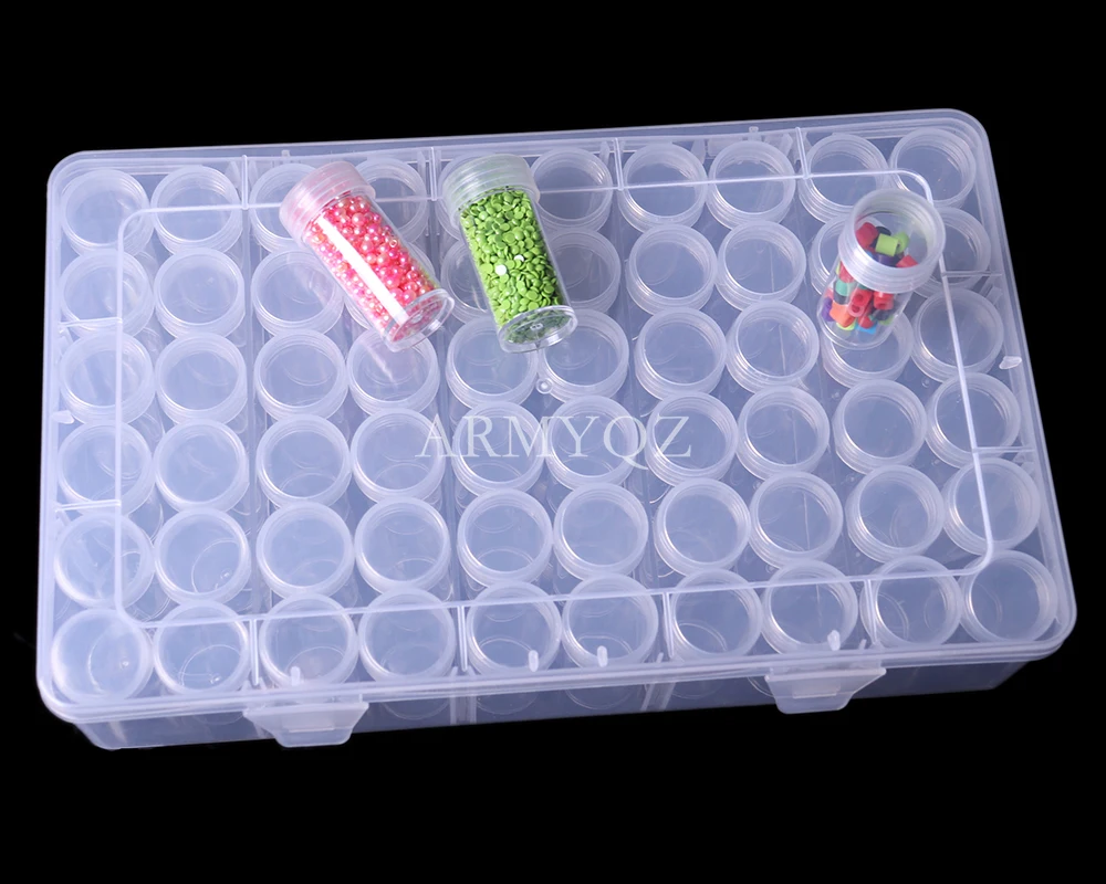 60Pcs Bottle Diamond Painting Storage Box Accessories Mosaic Bead Container  Organizer Embroidery Rhinestone Convenience Box Tool