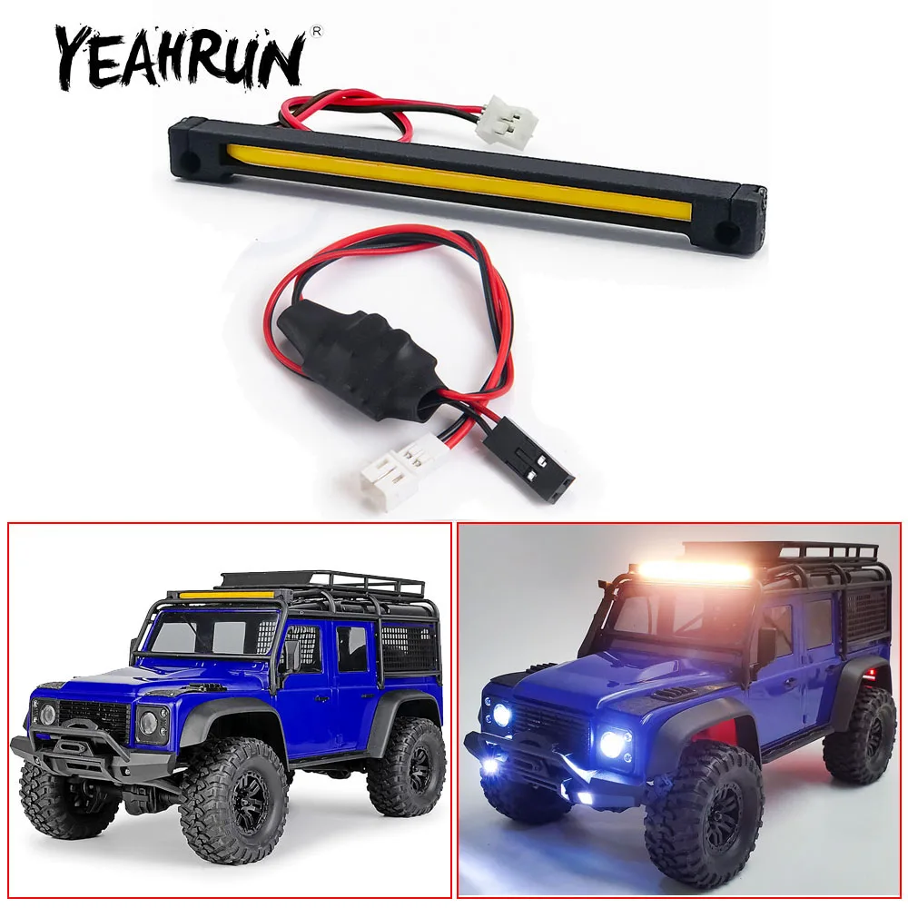 Yeahrun Simulation Trx4M Roof Light Cob Group Per Trx-4M Defender 1/18 Rc Crawler Car Truck Model Upgrade Parts
