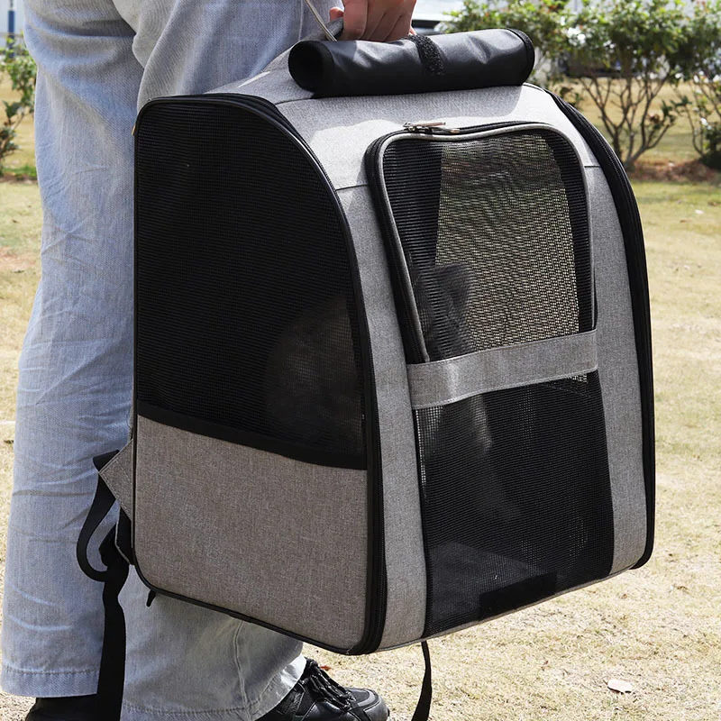 Pet Carrier Bag Pet Carrier Backpack Pet Bag Pet Carrier Bag Cat Bag Pets Backpack Outgoing Carry Cats Double Shoulder Travel Breathable Large Capacity Pet Supplies