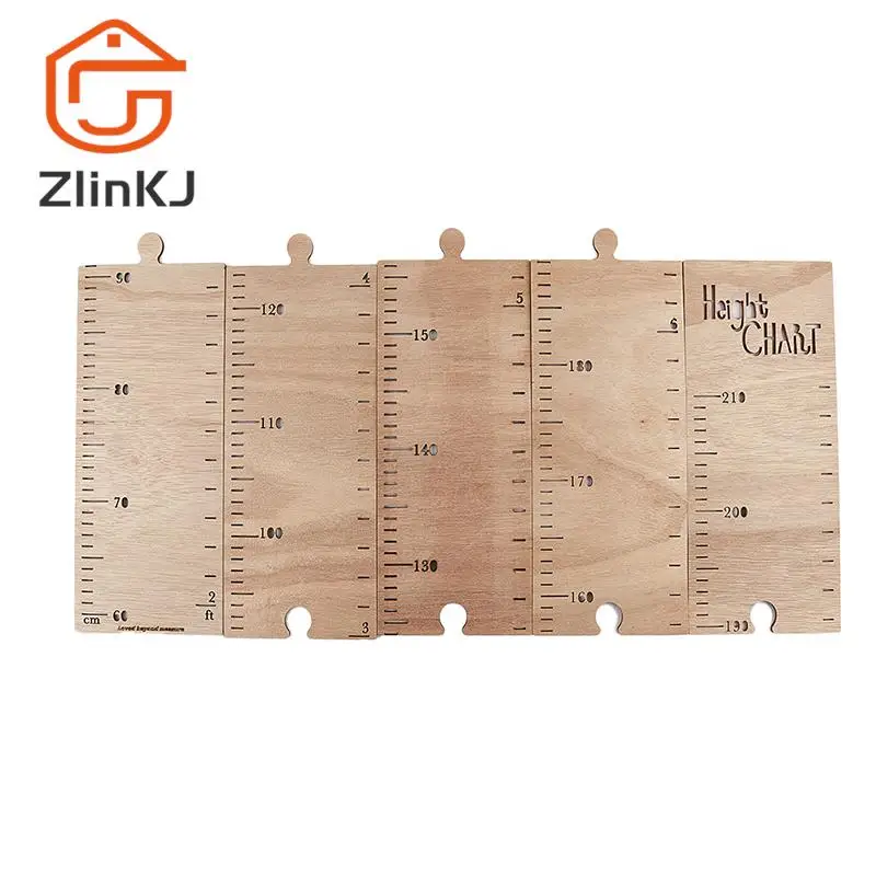 60-210CM Wooden Kids Height Growth Chart Ruler Baby Children Height Gauge Room Decoration Wall Meter Measurement Stickers