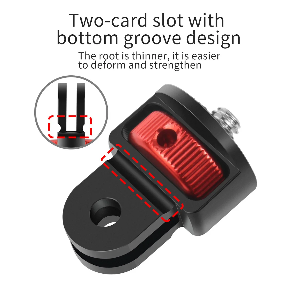Higatful 2PC Camera Treppiede Mount per Gopro Adapter, 360° Regolazione 1/4-20 Vite Adattatore di conversione per GoPro Hero10, Insta360 ONE X3, X2, Go 2 3, Yi e altre Action Camera