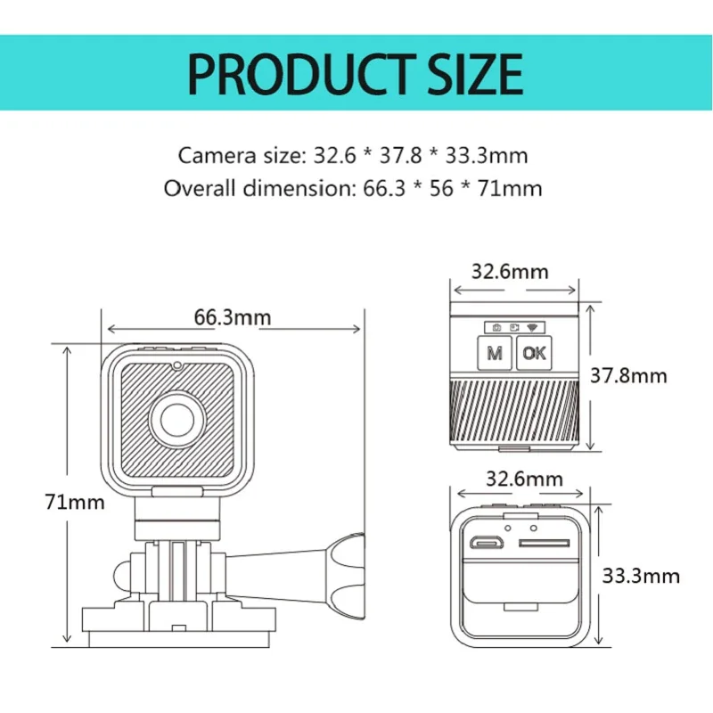Hd action camera voor helm wifi 1080p met ingebouwde microfoon_voghion.com