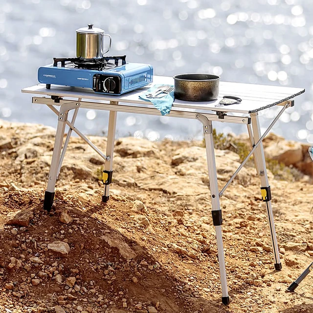 Table de pique-nique pliante en alliage d'aluminium, meuble léger pour le  Camping et l'extérieur, hauteur réglable - AliExpress