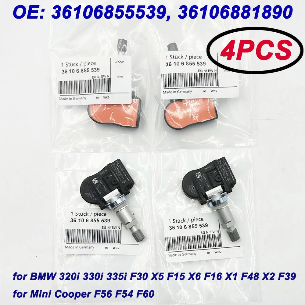 

4 шт. 36106855539 6855539 433 МГц TPMS для Mini Cooper F56 F54 F60 R56 B-MW F20 F30 X5 X6 F15 36106881891 36106856209 36106881890