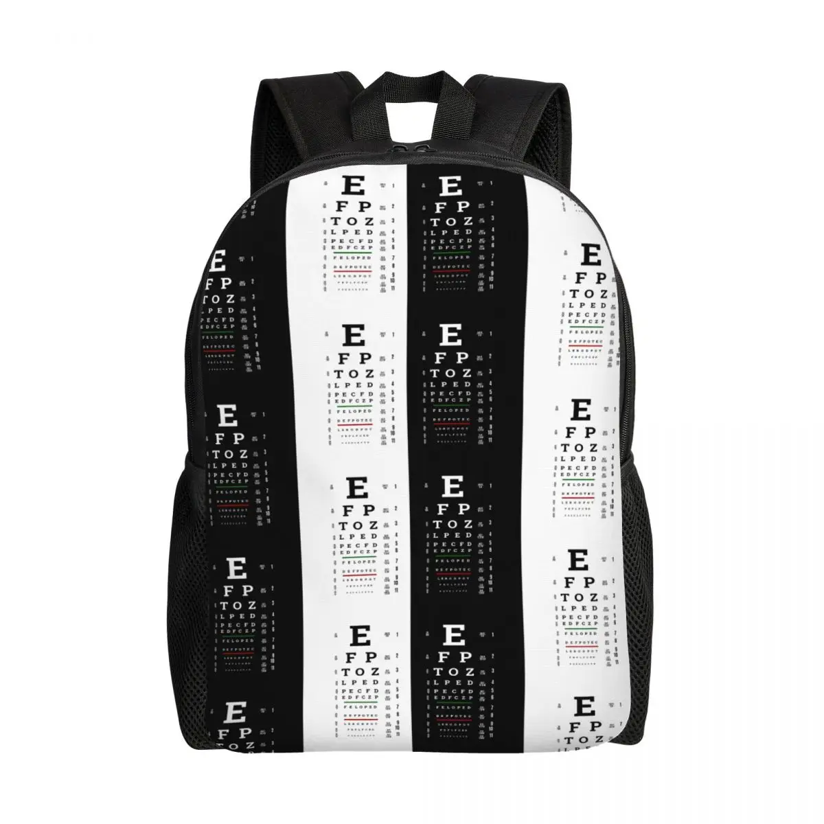 

Snellen Chart Eye Test Laptop Backpack Men Women Casual Bookbag for School College Student Optometrist Optician Bag