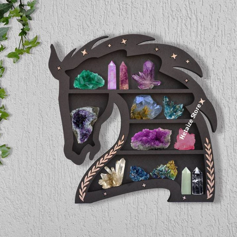 

Decorative Crystal Essential Oil Shelving Living Room Country Animal Display Shelf Wall Hanging Storage Shelfs Home Shelf Decor