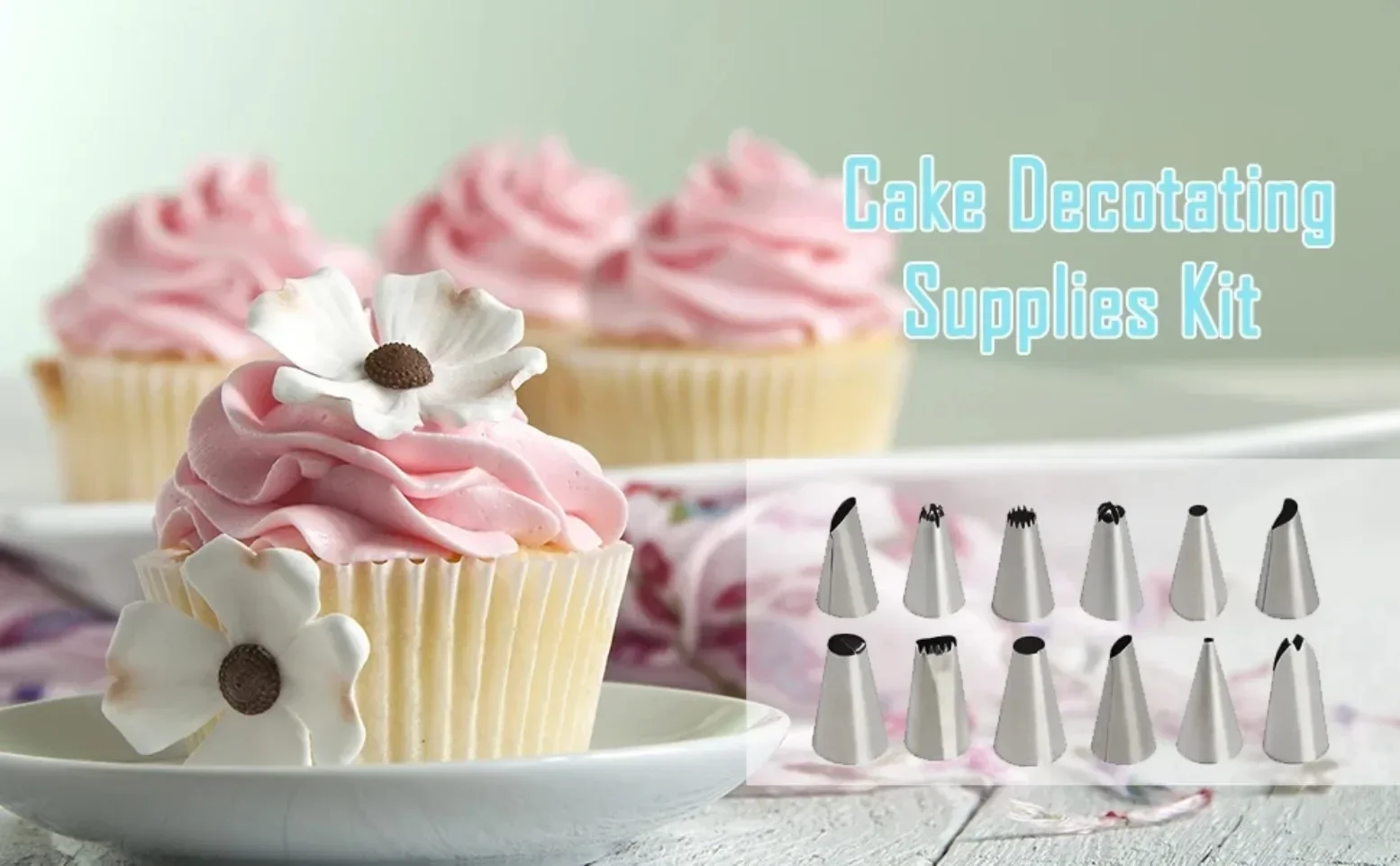 Akeng Piping Bags And Tips Set - 50Pcs Cake Decorating Supplies Kit