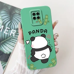 Cute Panda Cartoon Soft Silicone Phone Case Cover for Redmi Note9 Pro Max (Green 1934)