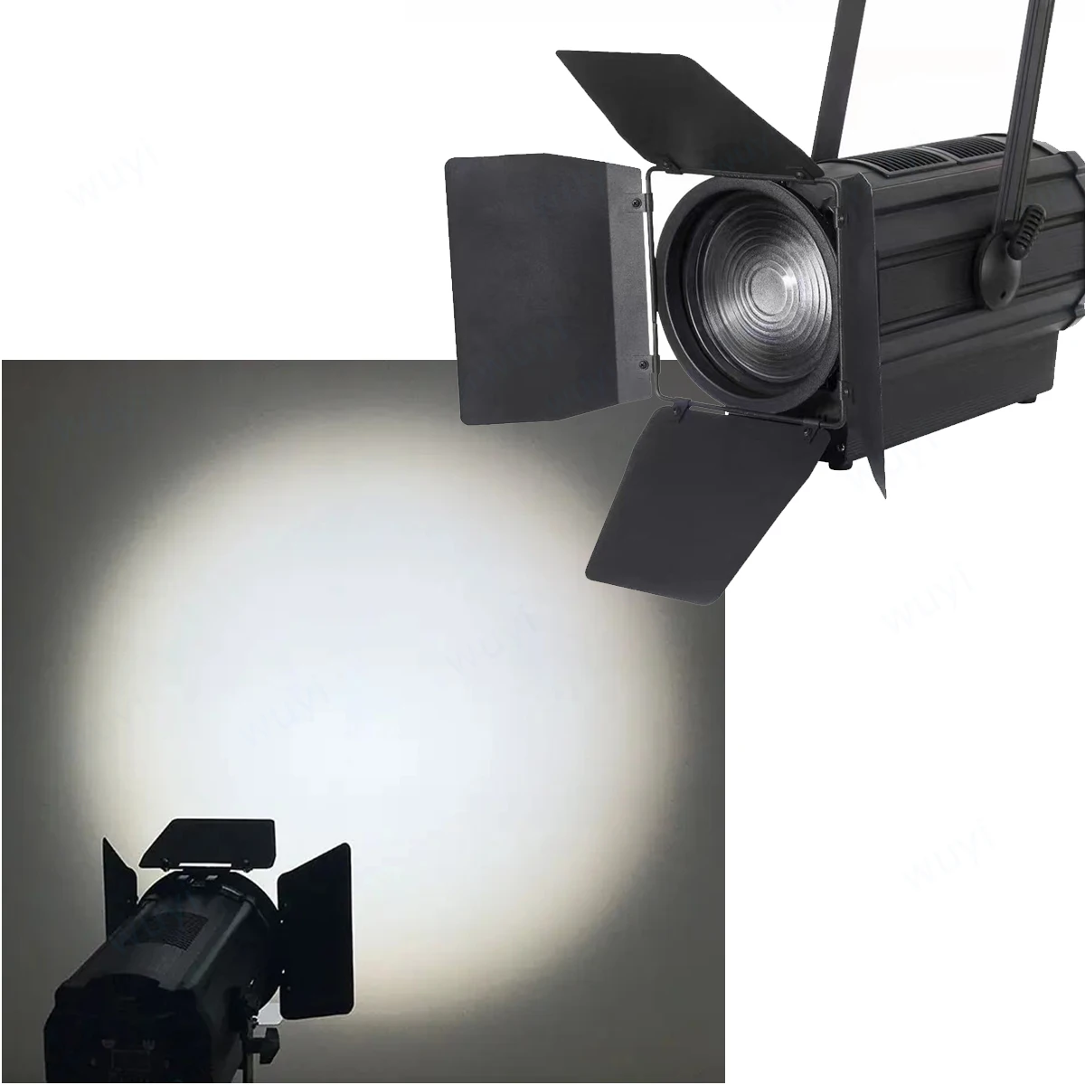 

15-50° Manual Focus Zoom 100W 200W 300W LED Fresnel Spotlight TV-Show DMX Theater Studio Concert Professional Soft Light