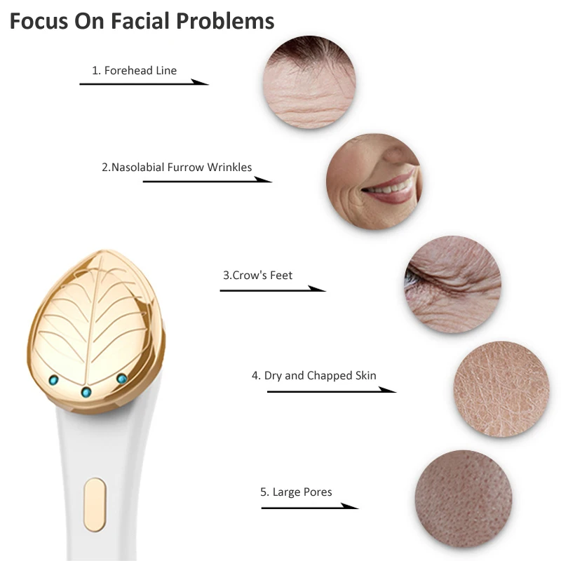Microcurrent Vibrating Eye & Face Massager Face Lifting Device Anti-aging Skin Rejuvenation Galvanic Spa Wrinkle Remove Machine