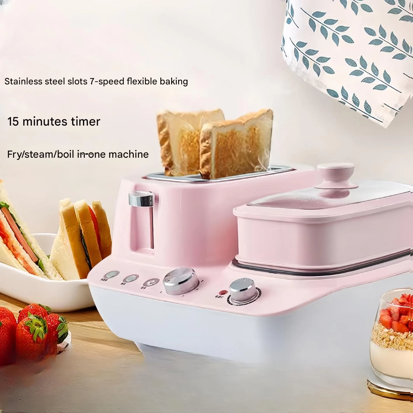 Eggs Roll Omelet Portable Toaster Multifunctional Electric Sandwich 3 in1 Breakfast Maker