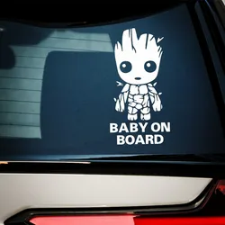 Car Stickers Baby On Board In Car Alien Lovely Reflective Decoration For Windshield Window Trunk Bumper D30