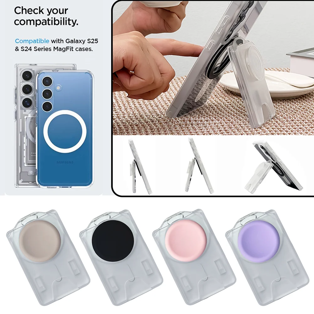 Enhanced Magnetic Wallet Phone Card Holder with Adjustable Stand