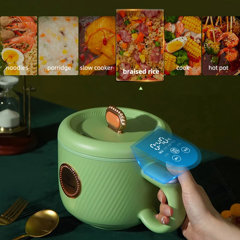 1.2L Mini Electric Rice Cooker Cooking Pot Intelligent Multicooker Electric Lunch Box Rice Cookers Hot Pot Non-stick Pan 220V rice cooker electric cooker electric cooking pot