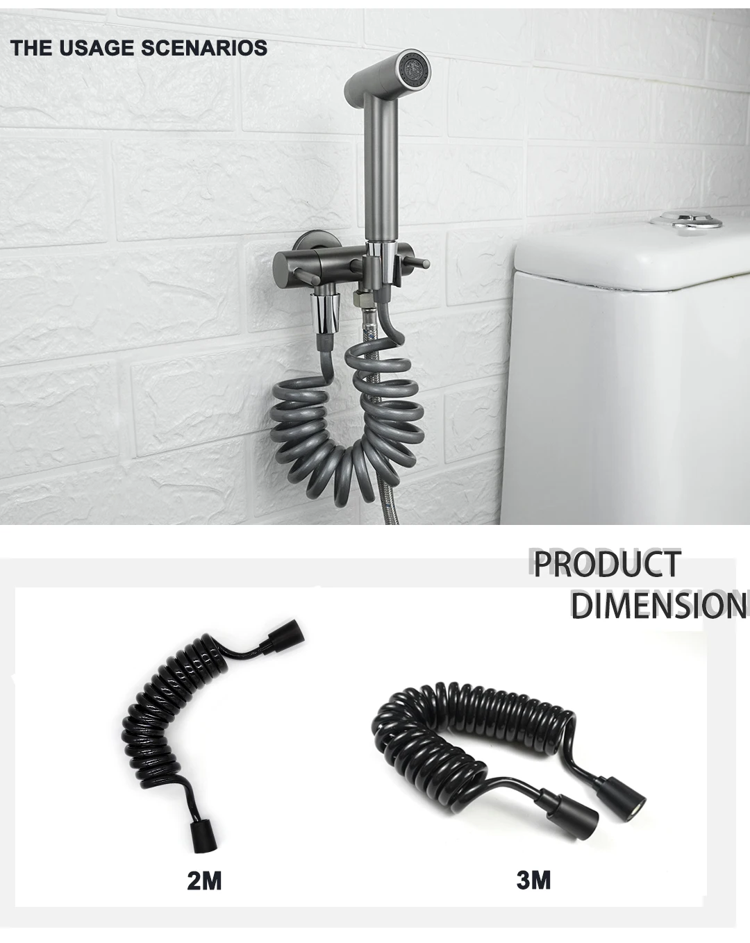 de água, WC Bidé pulverizador, linha telefônica,