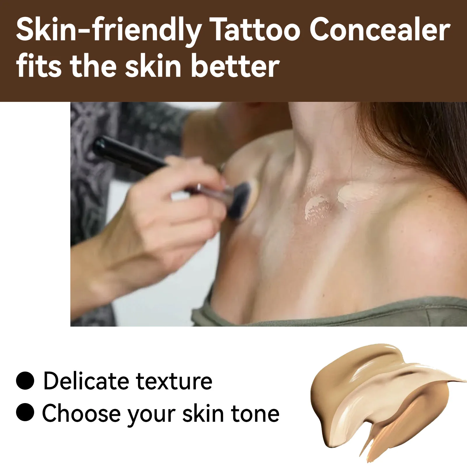 EELHOE Tattoo Concealer Cover Scar Birthmarks Spots Hide Blemish Skin Brighten Long Lasting Cover Waterproof Concealer Cream 6
